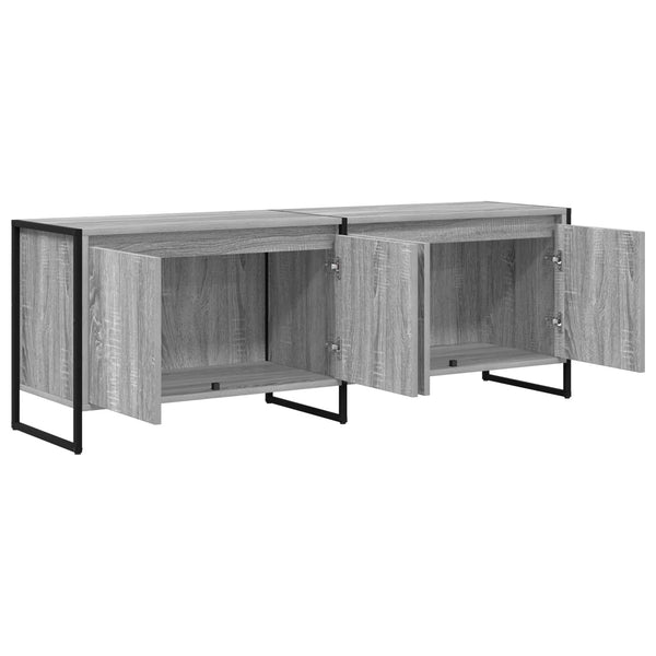 vidaXL Meuble TV Sonoma Gris 140 x 36 x 49,5 cm Bois d'ingénierie