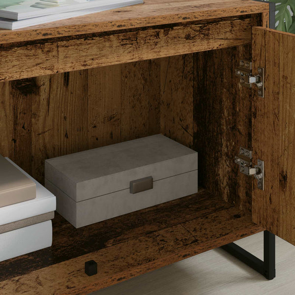 vidaXL Meuble TV bois de récupération 140 x 36 x 49,5 cm Bois d'ingénierie