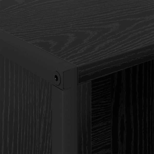 vidaXL Bibliothèque noir aspect chêne 99,5 x 30 x 108,5 cm