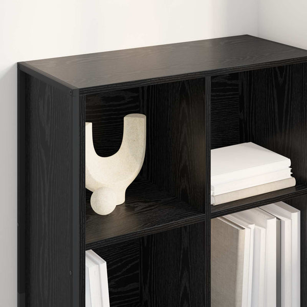 vidaXL Bibliothèque noir aspect chêne 99,5 x 30 x 108,5 cm