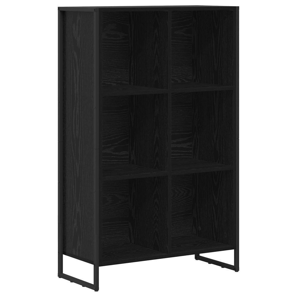 Bücherregal Schwarz Eichen-Optik