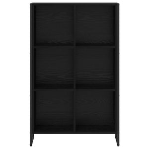 vidaXL Bibliothèque noir aspect chêne 99,5 x 30 x 108,5 cm