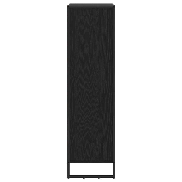 vidaXL Bibliothèque noir aspect chêne 99,5 x 30 x 108,5 cm