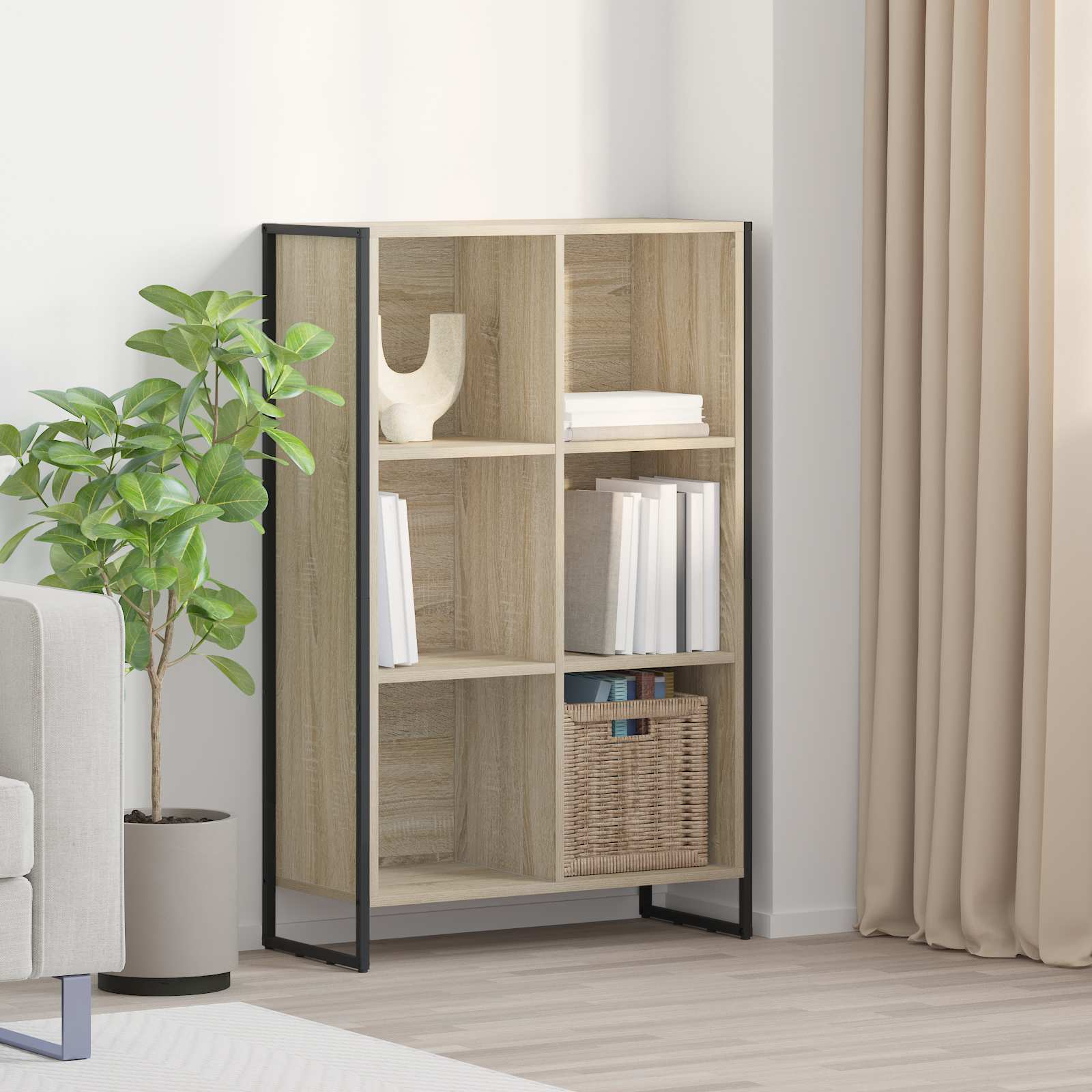 Sonoma Bücherregal, 99,5 cm, Holzoptik