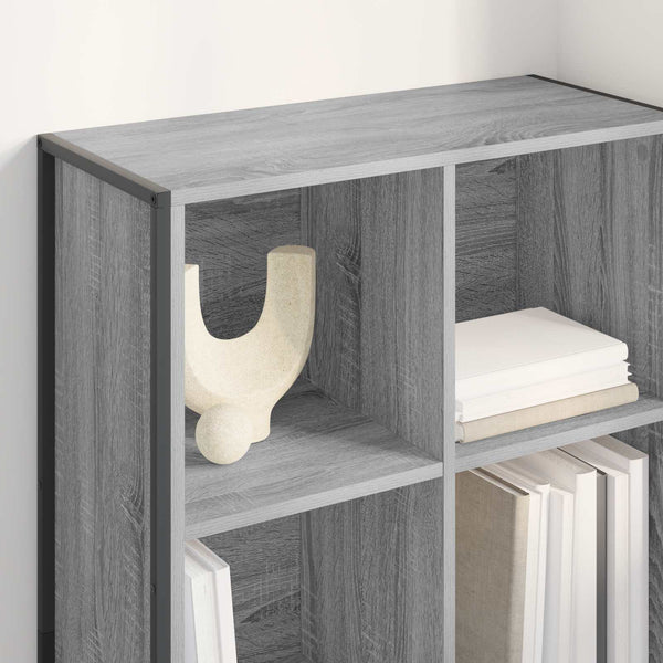 Graues Bücherregal Sonoma, 108,5 cm hoch