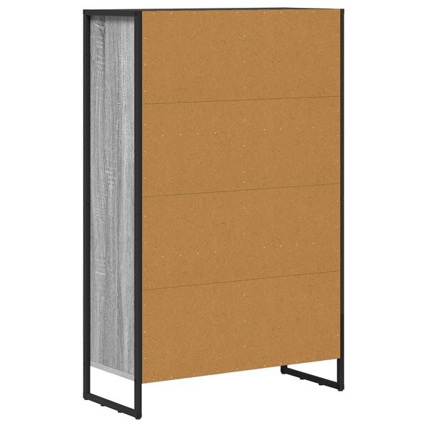 Graues Bücherregal Sonoma, 108,5 cm hoch
