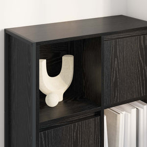 Bücherregal Schwarz Eichen-Optik