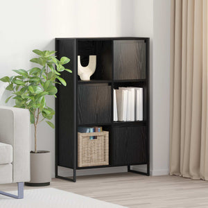 Bücherregal Schwarz Eichen-Optik