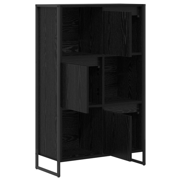 Bücherregal Schwarz Eichen-Optik