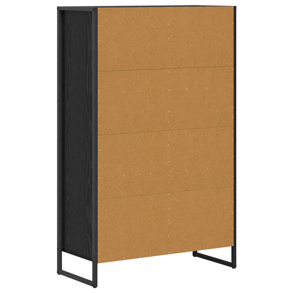 Bücherregal Schwarz Eichen-Optik
