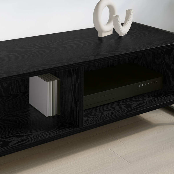 TV-Schrank Schwarz Eichen-Optik 100 cm