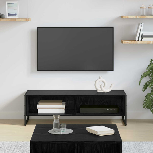 TV-Schrank Schwarz Eichen-Optik 100 cm