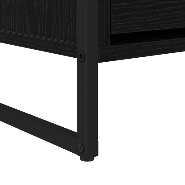TV-Schrank Schwarz Eichen-Optik 100 cm
