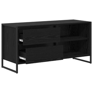 TV-Schrank Schwarz Eichen-Optik 100 cm