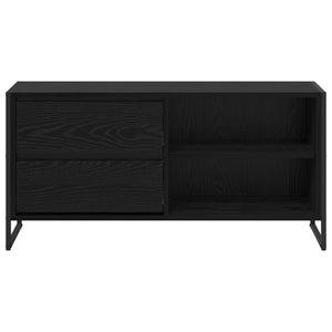TV-Schrank Schwarz Eichen-Optik 100 cm