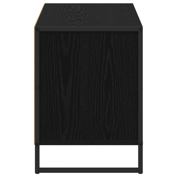 TV-Schrank Schwarz Eichen-Optik 100 cm