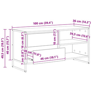 TV-Schrank Altholz 100 cm
