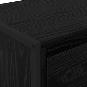 Schwarzes Sideboard Eichenoptik, 75,5 cm hoch