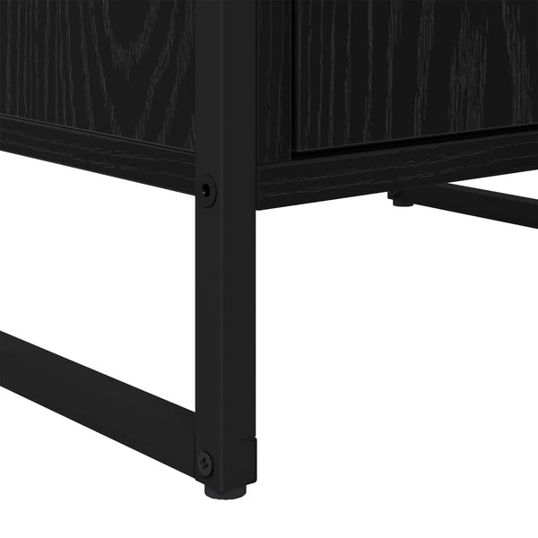 Schwarzes Sideboard Eichenoptik, 75,5 cm hoch
