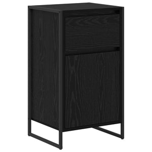Schwarzes Sideboard Eichenoptik, 75,5 cm hoch