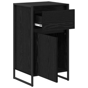 Schwarzes Sideboard Eichenoptik, 75,5 cm hoch