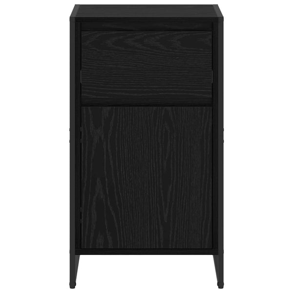 Schwarzes Sideboard Eichenoptik, 75,5 cm hoch