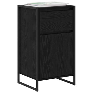 Schwarzes Sideboard Eichenoptik, 75,5 cm hoch
