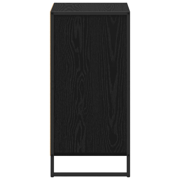Schwarzes Sideboard Eichenoptik, 75,5 cm hoch