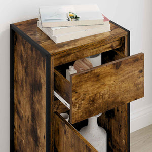 vidaXL Commode fumée 43 x 36 x 75,5 cm Bois d'ingénierie