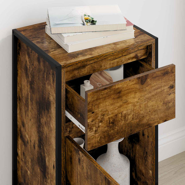 vidaXL Commode fumée 43 x 36 x 75,5 cm Bois d'ingénierie