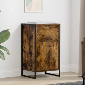 vidaXL Commode fumée 43 x 36 x 75,5 cm Bois d'ingénierie