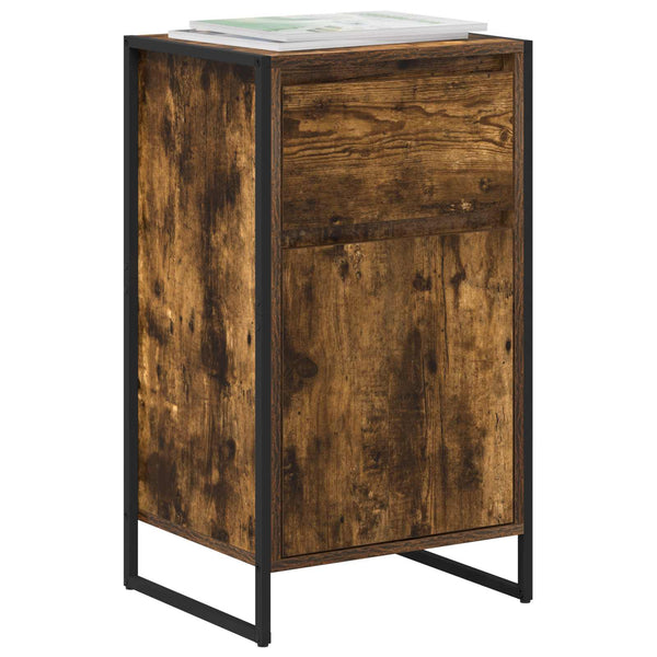 vidaXL Commode fumée 43 x 36 x 75,5 cm Bois d'ingénierie