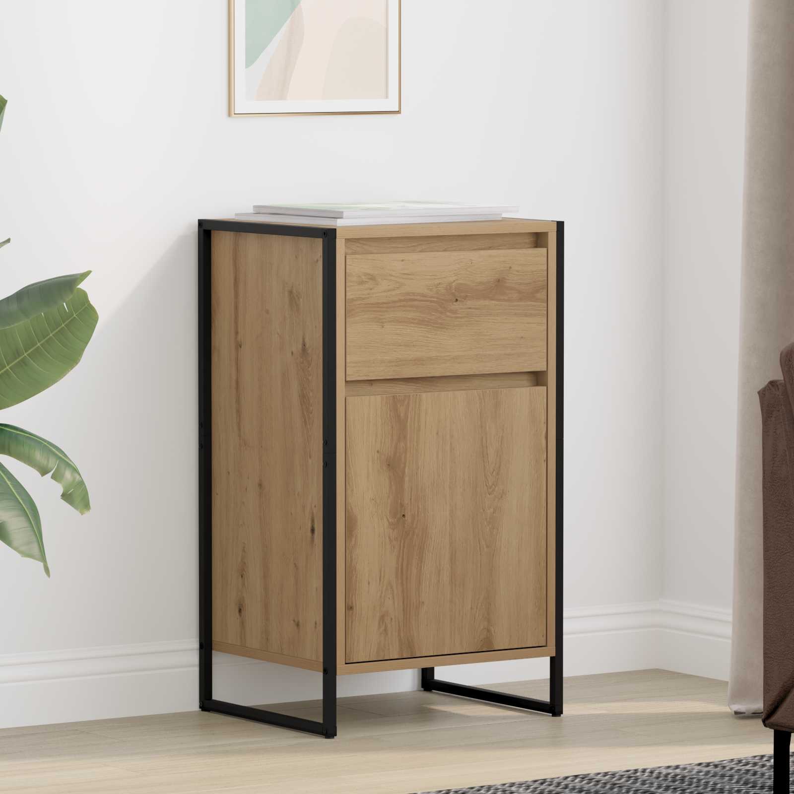 vidaXL Buffet artisanal Chêne 43 x 36 x 75,5 cm Bois d'ingénierie