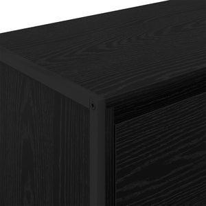Schwarzes Sideboard Eichen-Optik, 79 cm