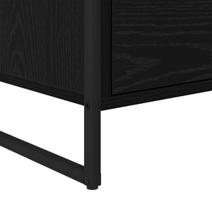 Schwarzes Sideboard Eichen-Optik, 79 cm