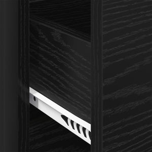 Schwarzes Sideboard Eichen-Optik, 79 cm