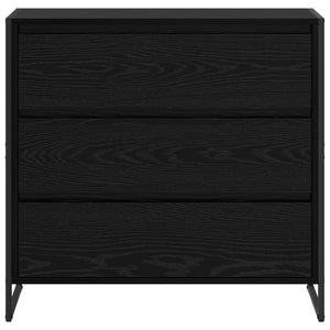 Schwarzes Sideboard Eichen-Optik, 79 cm