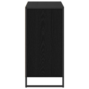 Schwarzes Sideboard Eichen-Optik, 79 cm
