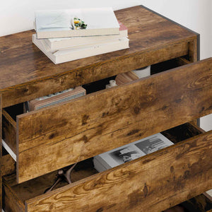 vidaXL Buffet fumé 79 x 36 x 75,5 cm Bois d'ingénierie