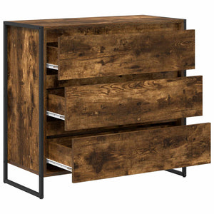 vidaXL Buffet fumé 79 x 36 x 75,5 cm Bois d'ingénierie