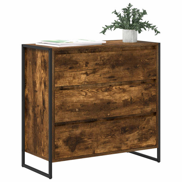 vidaXL Buffet fumé 79 x 36 x 75,5 cm Bois d'ingénierie