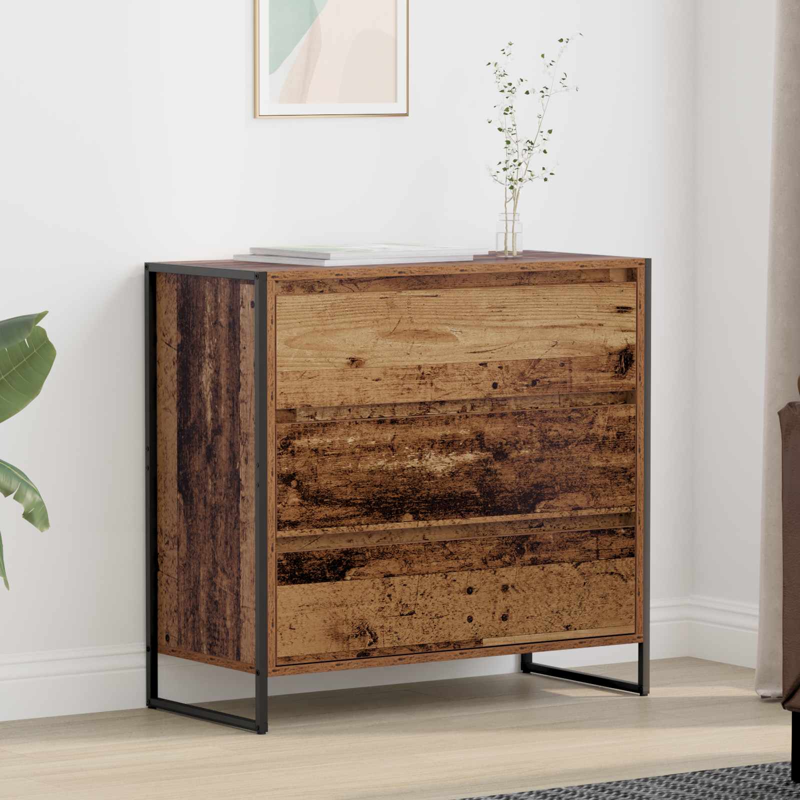 vidaXL Buffet bois de récupération 79 x 36 x 75,5 cm Bois d'ingénierie