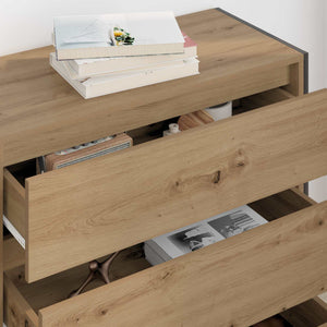 vidaXL Commode artisanale chêne 79 x 36 x 75,5 cm bois d'ingénierie
