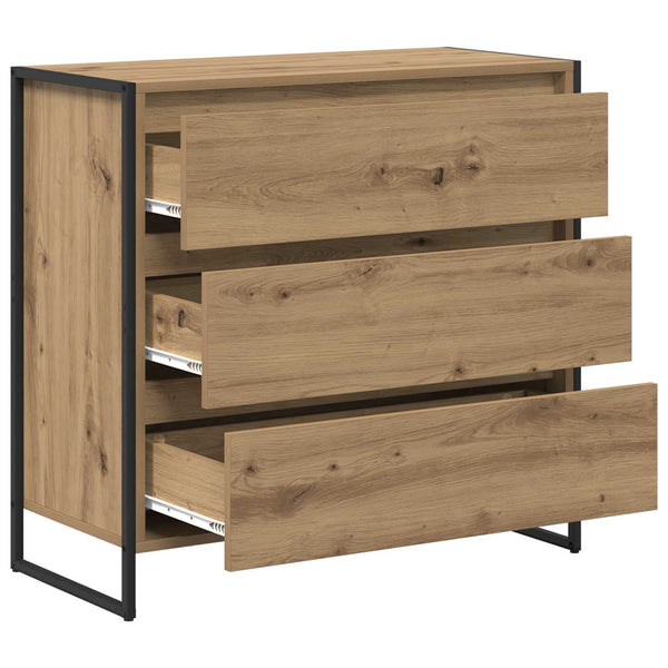 vidaXL Commode artisanale chêne 79 x 36 x 75,5 cm bois d'ingénierie