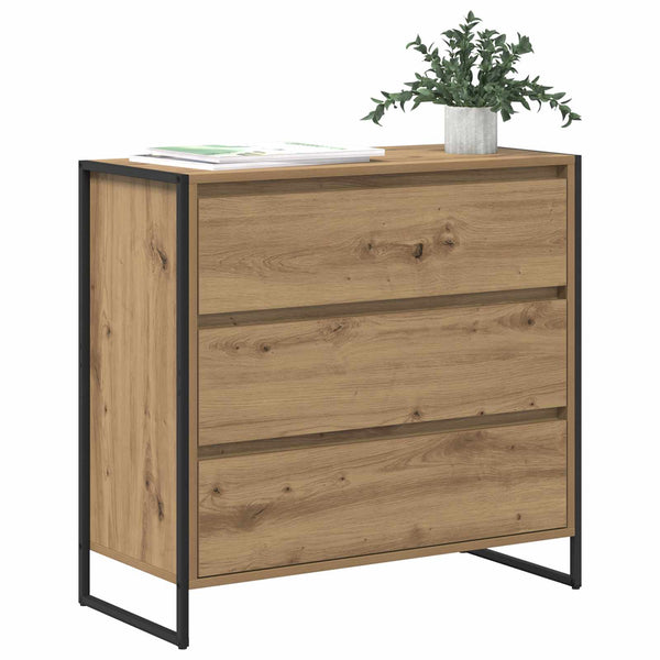 vidaXL Commode artisanale chêne 79 x 36 x 75,5 cm bois d'ingénierie