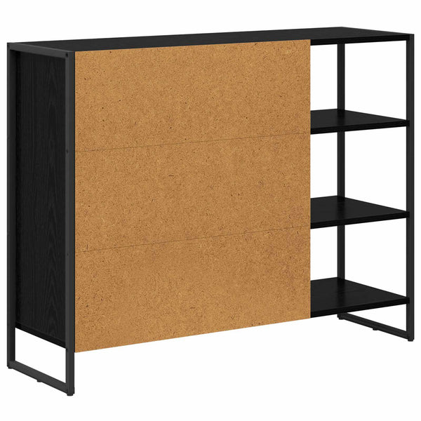 vidaXL Armoire latérale Noir aspect chêne 96,5 x 30 x 75 cm