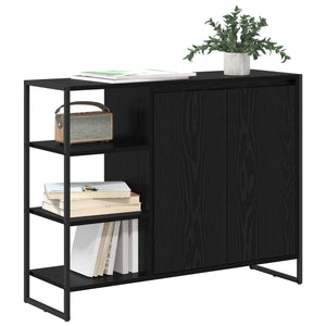 vidaXL Armoire latérale Noir aspect chêne 96,5 x 30 x 75 cm