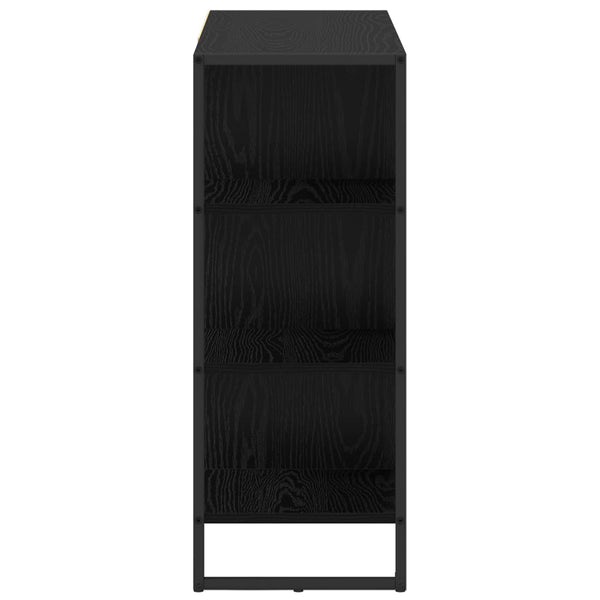 vidaXL Armoire latérale Noir aspect chêne 96,5 x 30 x 75 cm