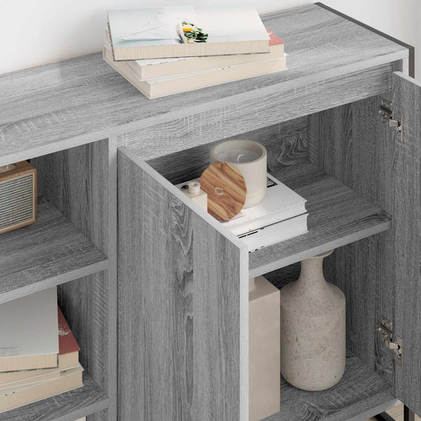 Grauer Seitenschrank Sonoma, 96,5 cm
