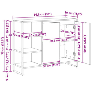 Eichen Sideboard 96,5 cm
